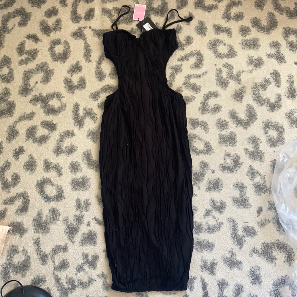 PLT cutout black dress
